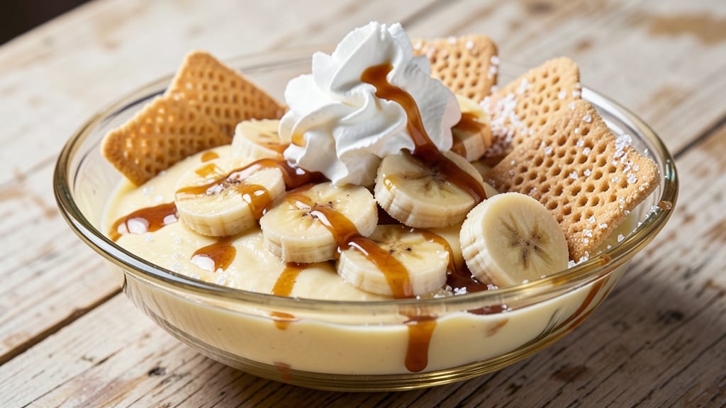 Banana Pudding With Caramel Sauce Recipe: Warm Vanilla Layers and Gooey Drizzle