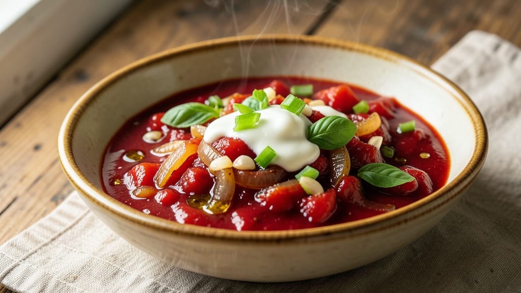 Authentic Vodka Sauce with Fresh Tomatoes Recipe: Celery Crown Crunch Over Herbed Cream