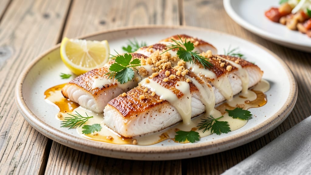 Baked Fish in Cream Sauce Recipe: Flaky Fillets Swimming in Velvety Herb Cream