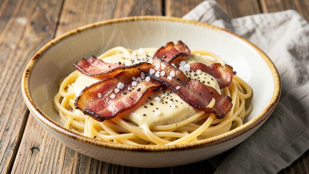 Bacon Carbonara Sauce Recipe: Smoky Bacon Crunch Over Eggy Cream Velocity
