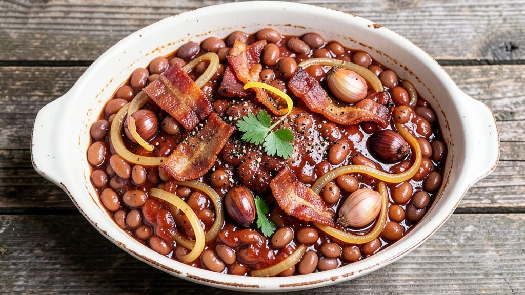 Baked Beans With Barbecue Sauce Recipe: Smoky-Sweet One-Pot Crowd-Pleaser