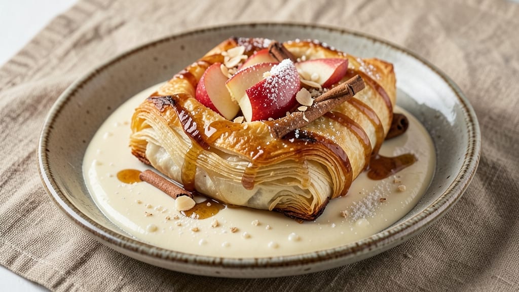 Apple Strudel with Vanilla Sauce Recipe: Flaky Layers and Warm Spice Pairing
