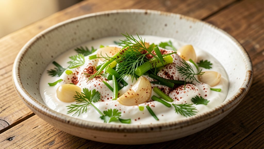 Armenian Manti Sauce Recipe: Smoky Garlic-Yogurt Velocity With Celery Crunch